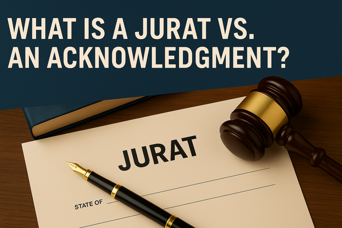 JURAT VS. ACKNOWLEDGMENT