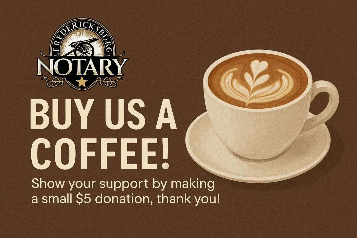 BUY US A COFFEE DONATION $5